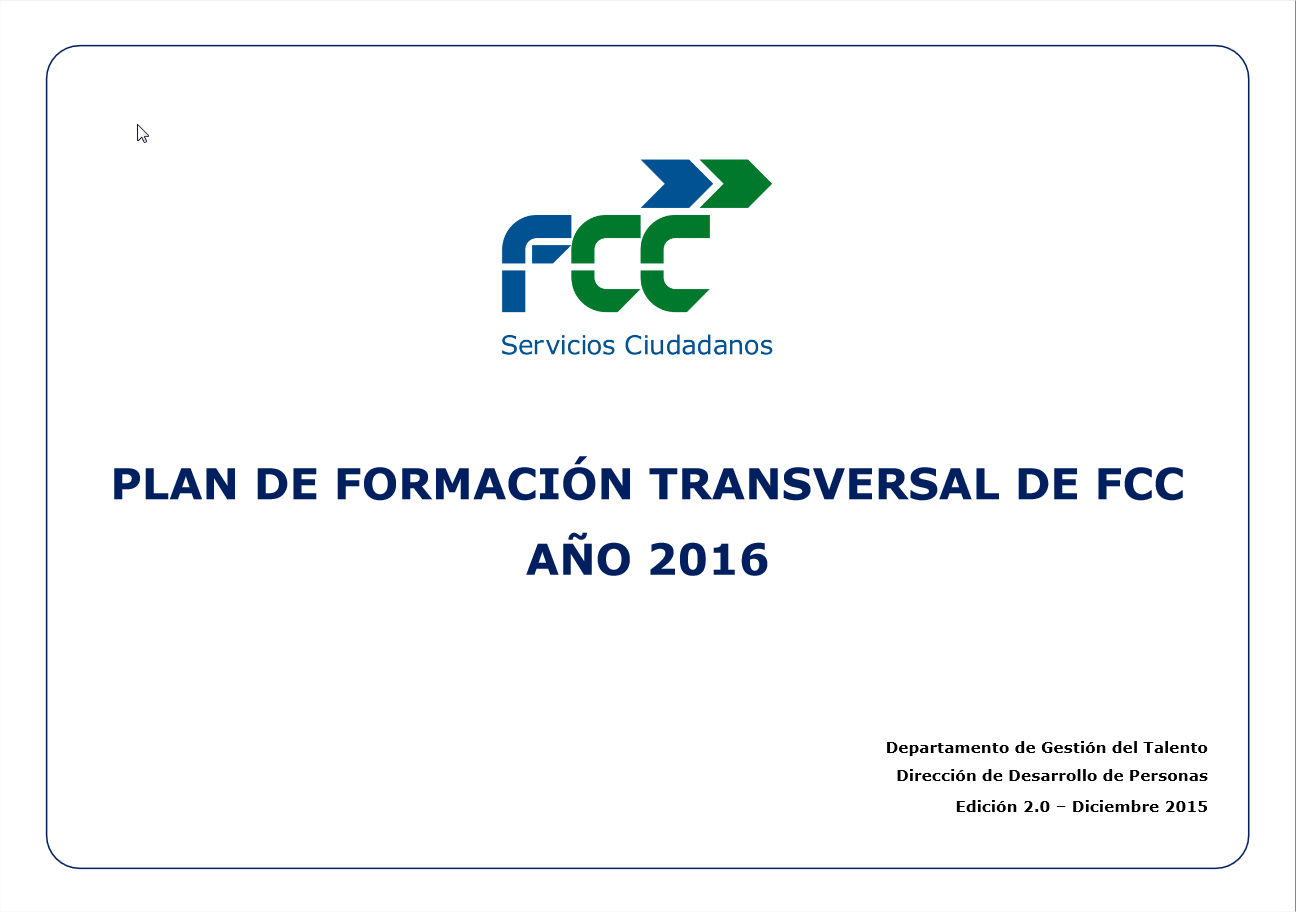 PLAN DE FORMACIÓN TRANSVERSAL 2016