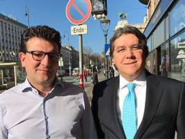 Carlos M. Jarque, consejero delegado del Grupo FCC, visita la sede de la compañía en Viena