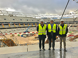 Carlos M. Jarque visita las obras del estadio Wanda Metropolitano
