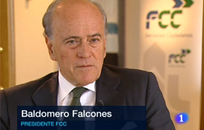 Statements by Baldomero Falcones, Chairman and CEO of FCC, on RTVE's Telediario 1 weekend news programme