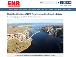 FCC recibe el premio ENR Global Best Project Award por el Viaducto Almonte
