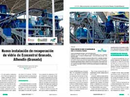 Retema magazine describes the new glass recovery installation in the Ecocentral Granada, Alhendín (Granada)