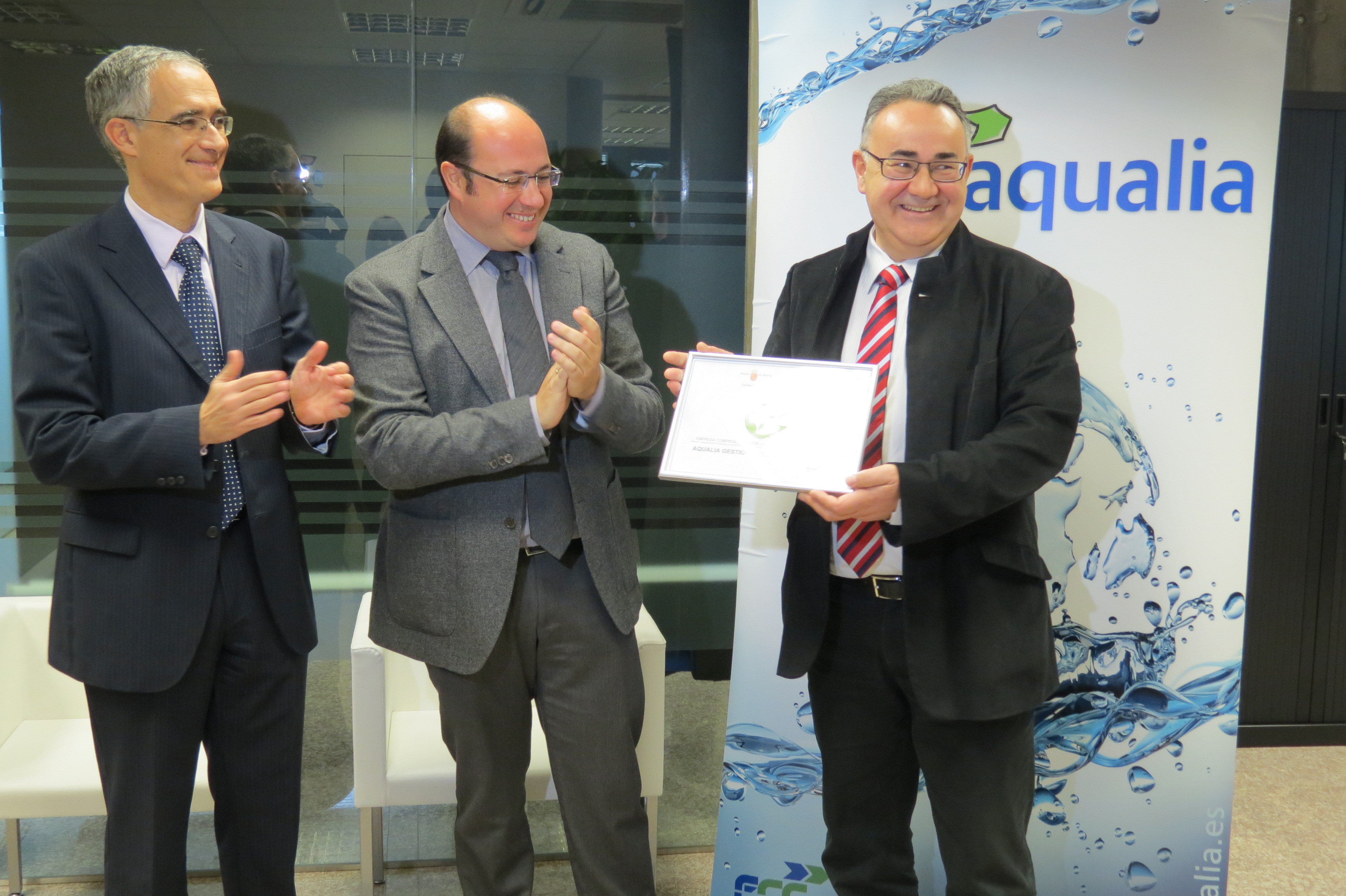 FCC Aqualia receives award in Murcia for its commitment to workplace health and safety