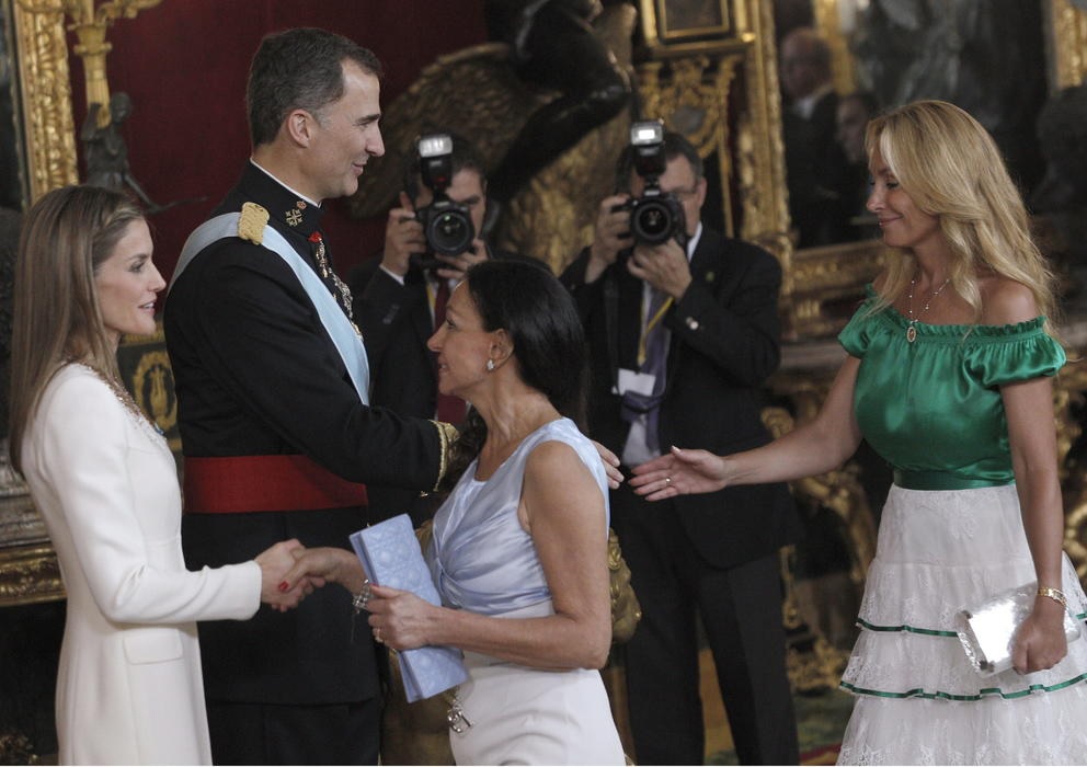 Esther Koplowitz and Esther Alcocer Koplowitz attend the Royal Palace reception in honour of King Felipe VI’s coronation