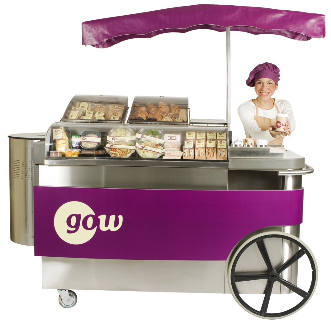 Carrito de comida saludable en las oficinas de Las Tablas