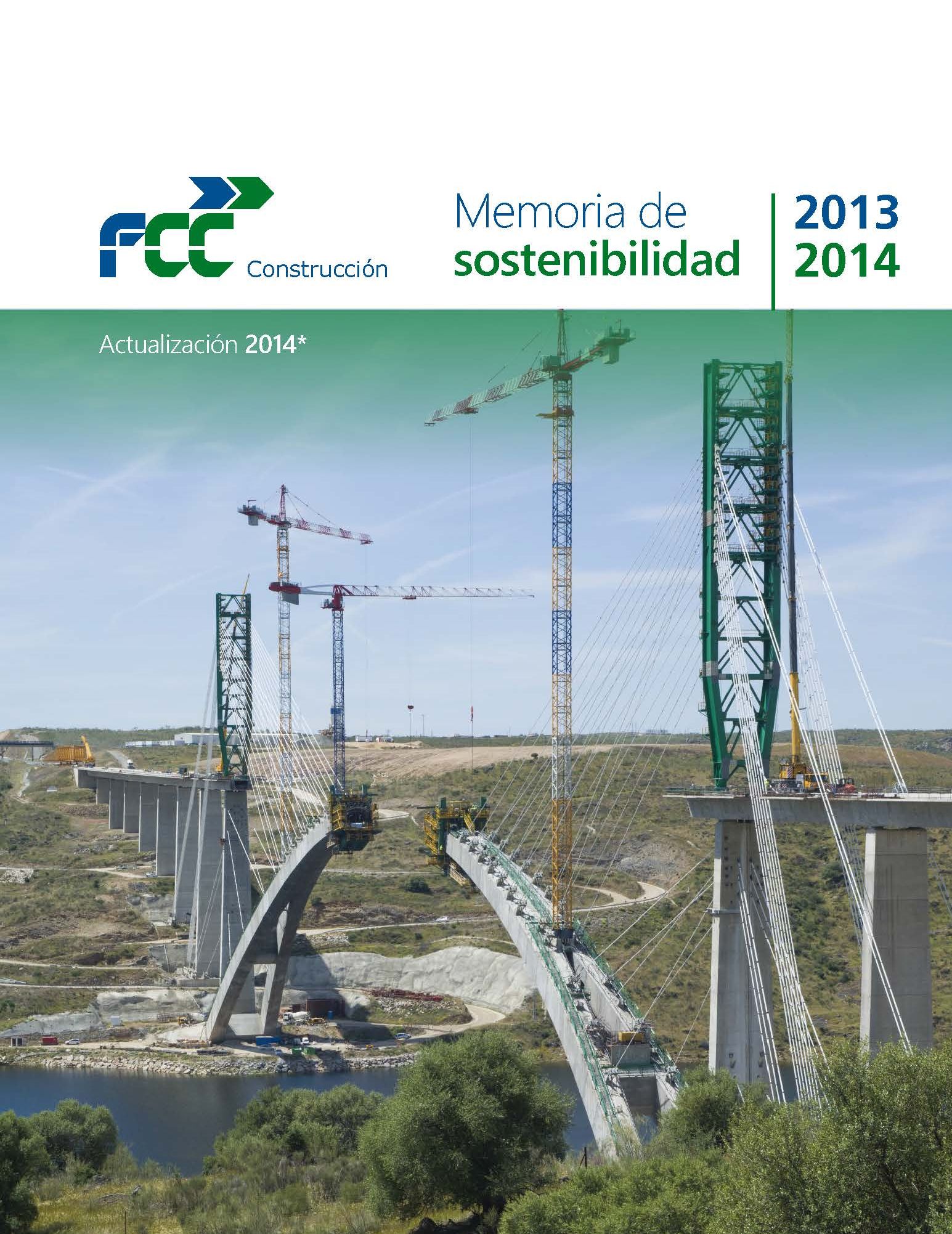 FCC Construcción publica la Actualización 2014 de su Memoria de Sostenibilidad