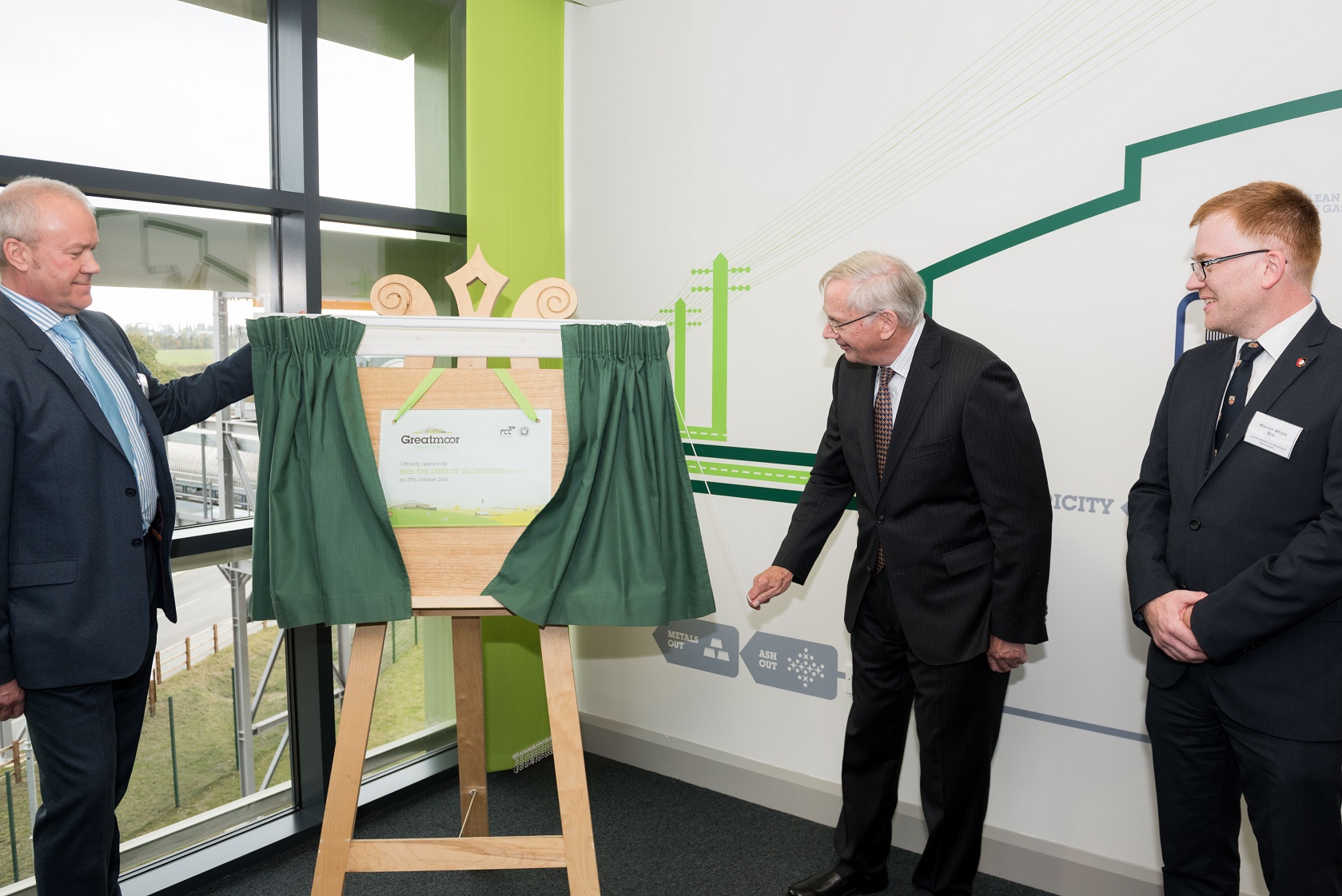 Su Alteza Real el Duque de Gloucester inaugura la nueva planta de FCC de valorización energética de residuos de Buckinghamshire