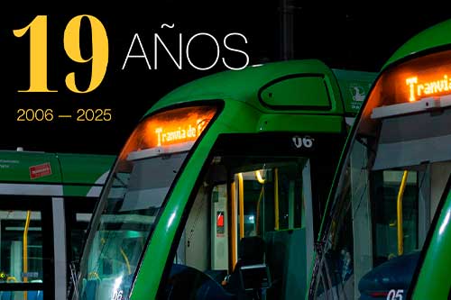 El Tranvía de Parla celebra 19 años al servicio de la ciudad