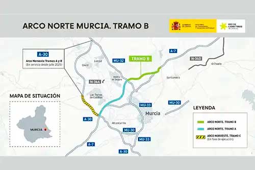 FCC Construcción obtiene dos de los grandes proyectos de carreteras en Murcia y Madrid