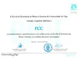 FCC Construcción recognised by the Vigo Mining and Energy Engineering School