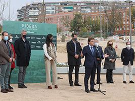 El alcalde de Madrid visita las obras de urbanización Mahou-Calderón