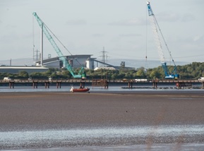 FCC builds first provisional bridge over the River Mersey in the United Kingdom