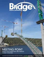 The Almonte viaduct, world record, front cover of the magazine "Bridge"