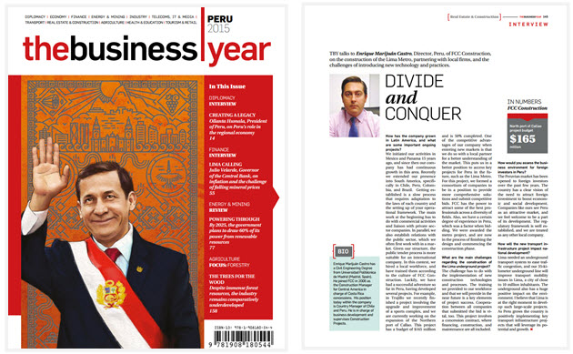 La revista “ The Business Year ” publica una entrevista a Enrique Marijuán (country manager de Perú y Chile)