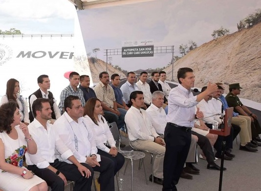 The President of Mexico, Enrique Peña Nieto, inaugurates the motorway between San José del Cabo and Cabo San Lucas