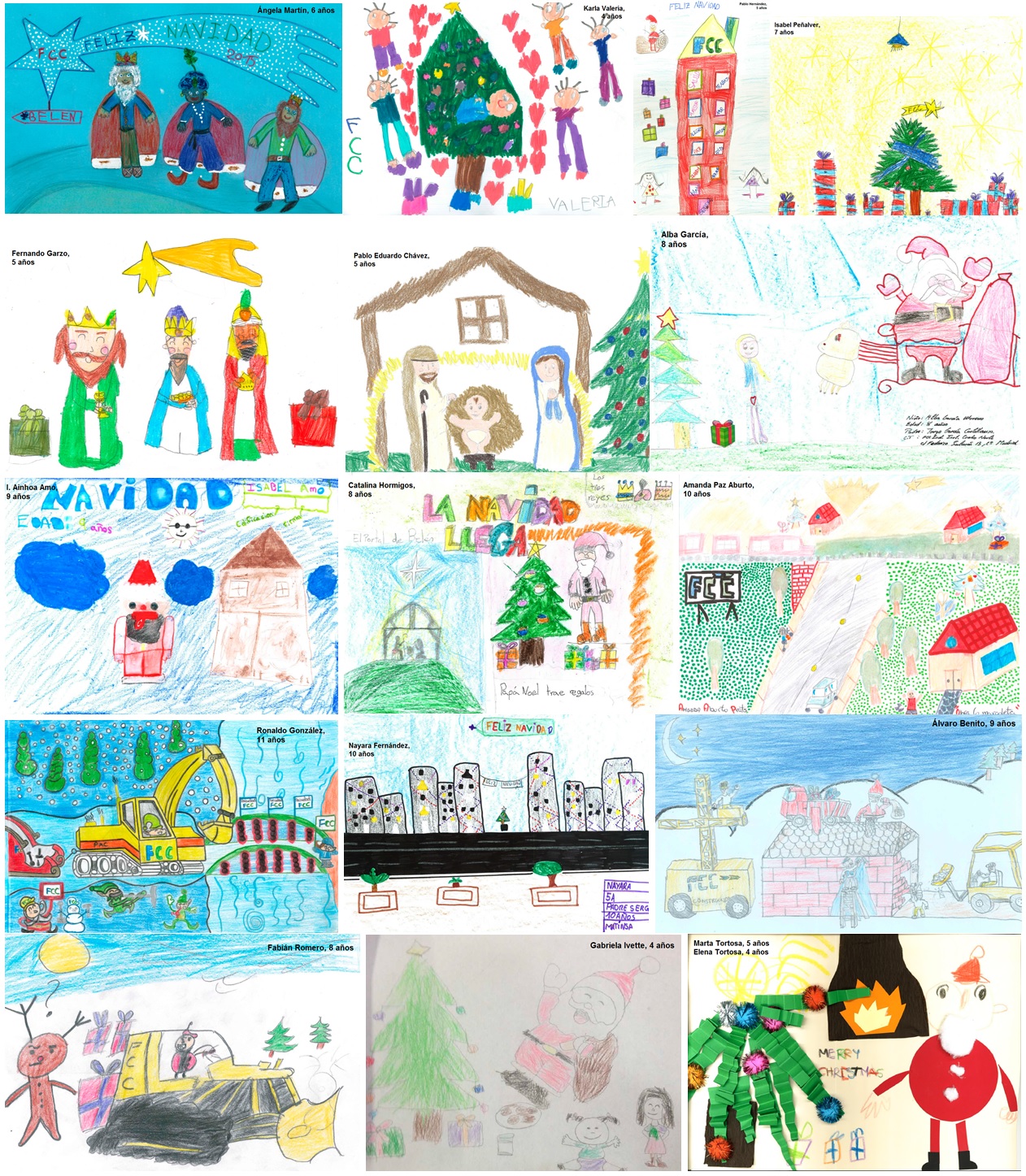 Ángela, Karla, Pablo, Isabel, Fernando, Pablo, Alba, Isabel, Catalina,Gabriela, Amanda, Ronaldo, Nayara,&nbsp;Álvaro, Fabián, Marta y Elena&nbsp;nos felicitan las fiestas