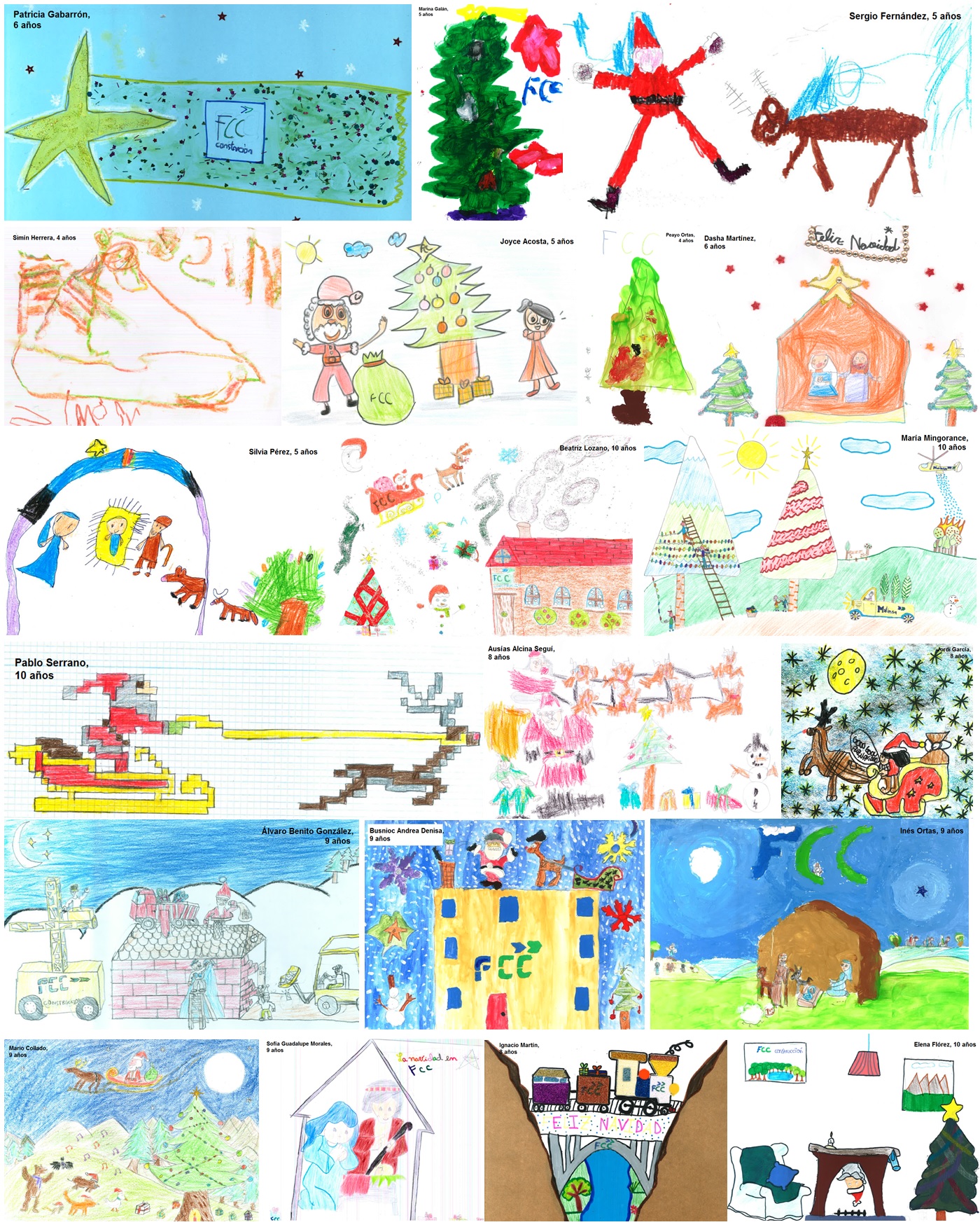 Patricia, Marina, Pablo, Jordi, Elena, Busnioc, Sergio, Joyce, Dasha, Pelayo, Silvia, Beatriz, Marina, Ausías, Álvaro, Simón, Inés, Mario, Sofía Guadalupe&nbsp;e Ignacio nos felicitan las fiestas