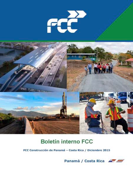 FCC Construcción in Central America releases latest issue from 2015 of the regional internal bulletin