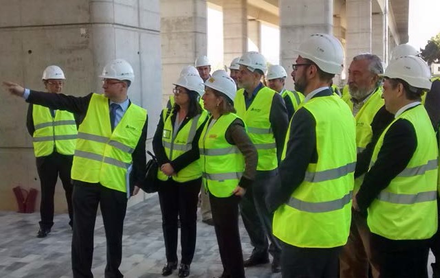 La ministra de Fomento visita el tramo del AVE Corredor Mediterráneo, ejecutado por FCC en Tarragona