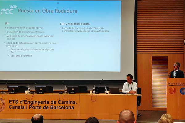 FCC Construcción presentó en la UPC el éxito del uso del árido siderúrgico en las capas de firme de la variante de Vallirana